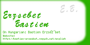 erzsebet bastien business card